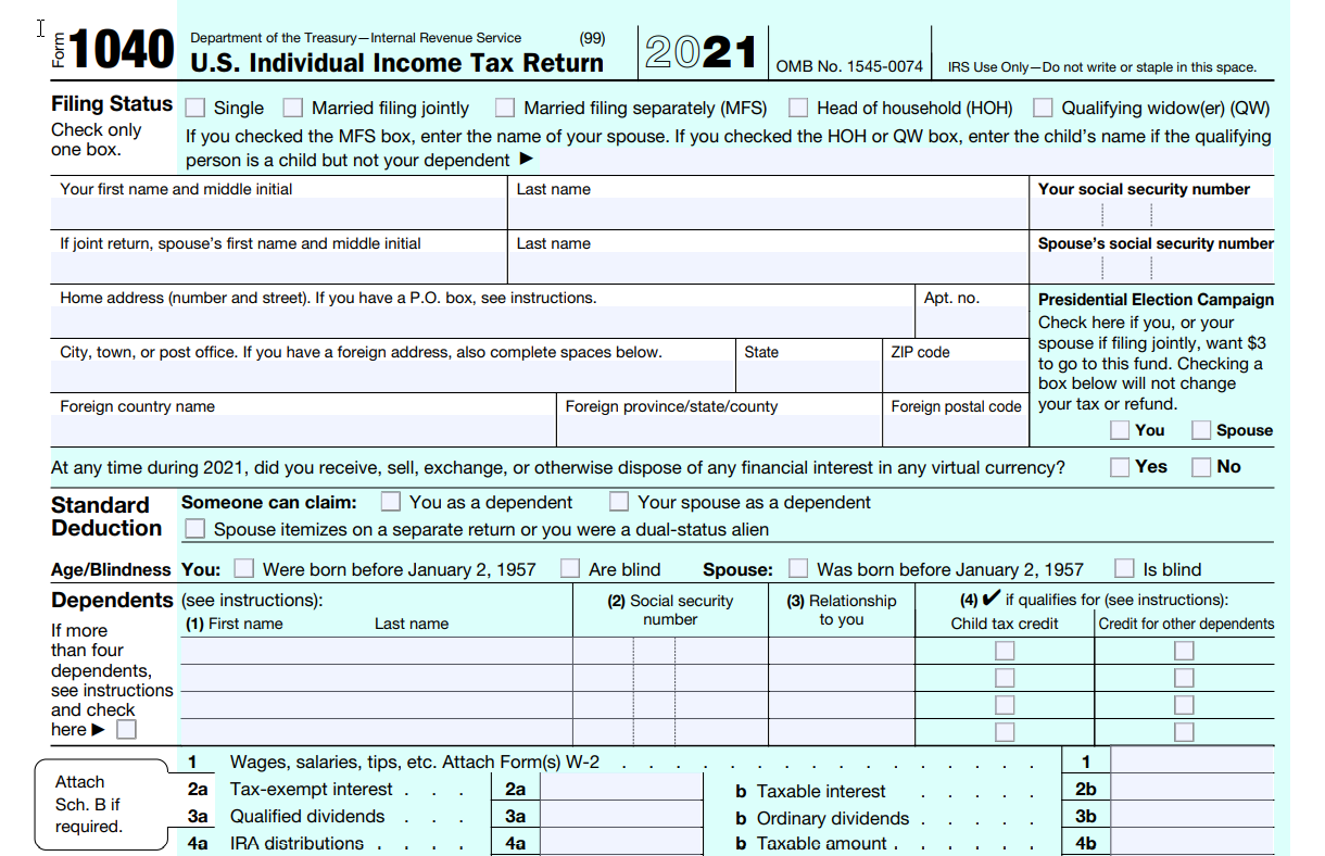 Where Do I Mail My Personal Tax Form 1040 